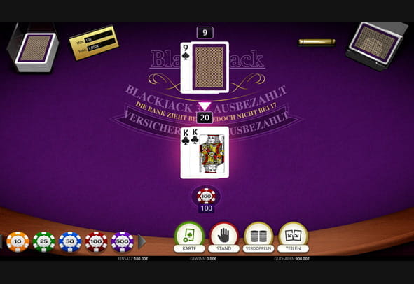 Das Blackjack VIP Single Hand Spiel kostenlos ausprobieren.