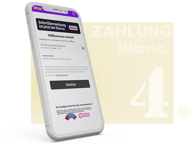 Auswahl der Konten im Online Banking.