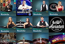 Die Live Roulette Lobby im Spinia Casino.