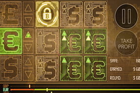 Die Bonusrunde bei dem Slot Satoshi's Secret. 