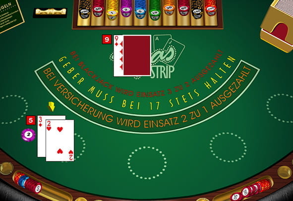 Die kostenlose Demo-Version von Vegas Strip Blackjack aus dem Hause Microgaming.