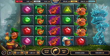 Spielablauf des Video Slot Cloverstones von Netgame