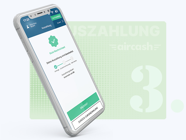 Aircash Auszahlungsschritt 3