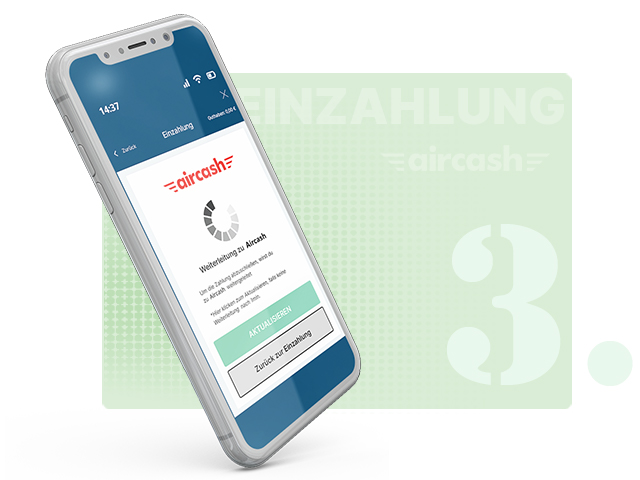 Aircash Einzahlungsschritt 3