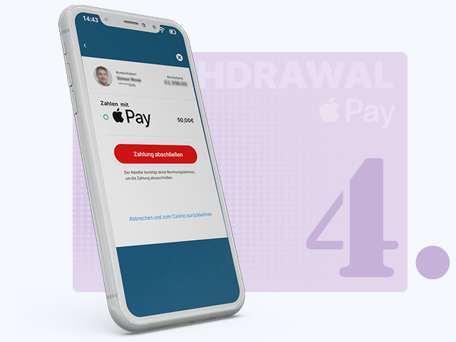 Das Apple Pay Pop-Up-Fenster, in dem die Einzahlung bestätigt werden muss.