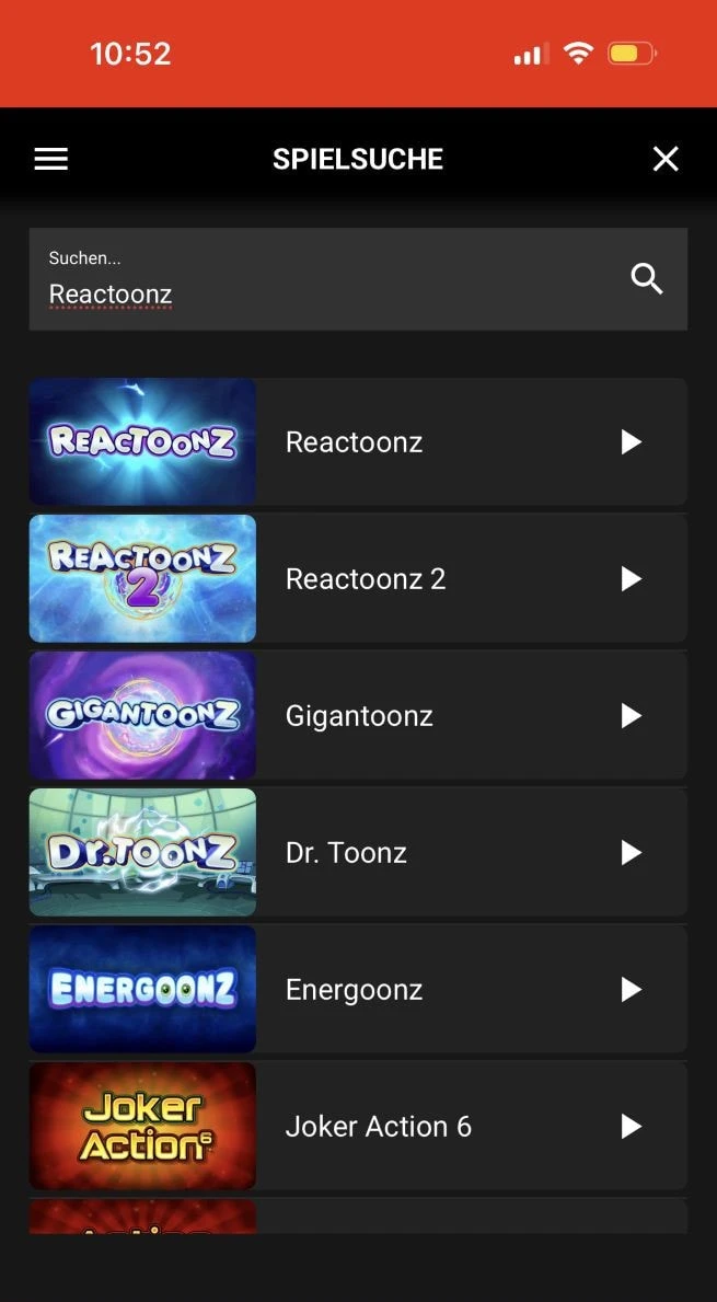 Die Suchfunktion bei SlotMagie.