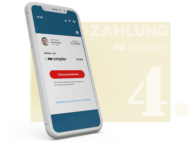 Das Popup-Fenster für die Zahlungsbestätigung von Zimpler.