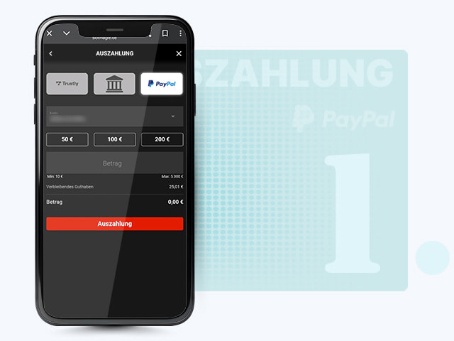 Casino Auszahlung mit PayPal wählen.