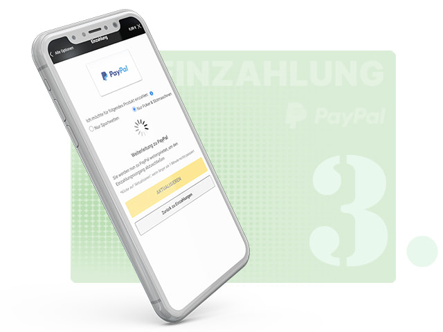 Weiterleitung zu PayPal