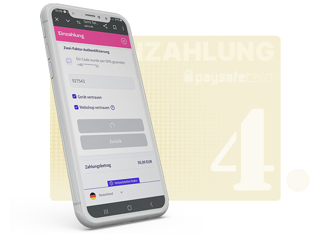 MyPaysafecard Anmeldung und Zahlungsbestätigung
