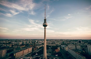 Der Fernsehturm von Berlin, Deutschland.