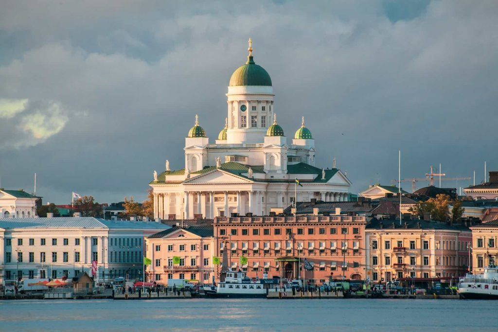 Die Skyline von Helsinki