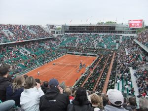 Foto eines Tennis-Stadions bei den French Open in Paris