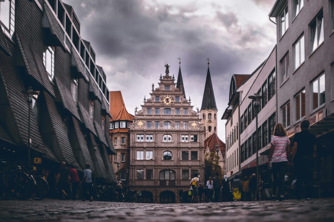 Aufnahme einer Fußgängerzone in Braunschweig