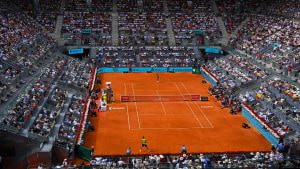 Tennisplatz bei den ATP Madrid Open