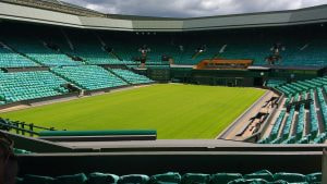 Ein Tennisstadion in Wimbledon 