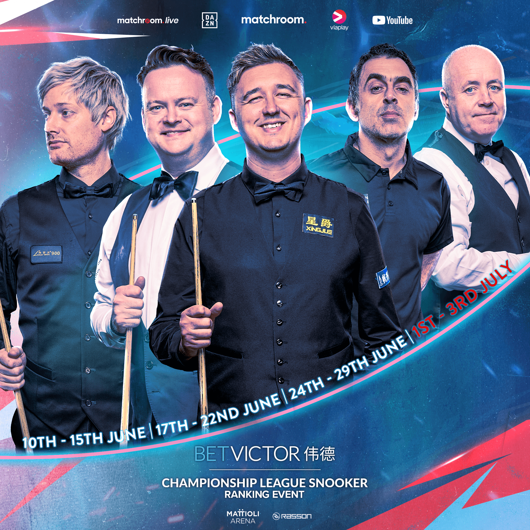 Plakat der BetVictor Championship League Snooker 2024.