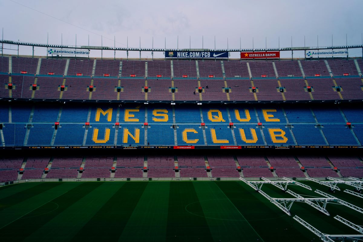 Aufnahme des Camp Nou, dem Stadion des FC Barcelona.