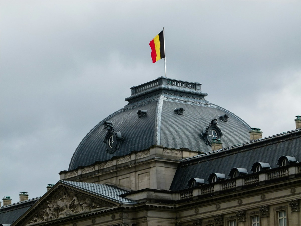 Detailaufnahme des belgischen Königspalastes