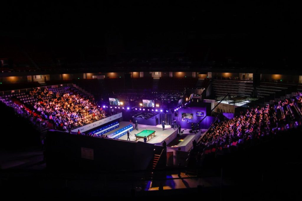 Aufnahme der Shanghai Grand Stage während der Shanghai Masters 2023.