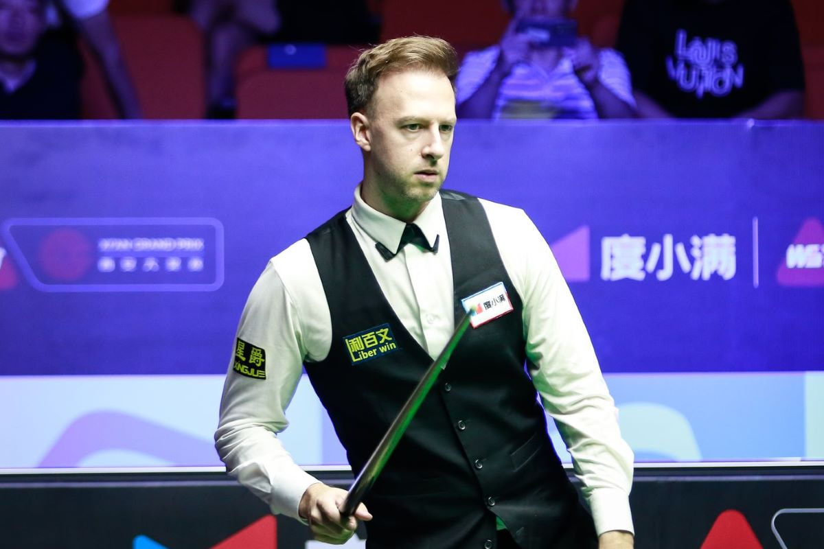 Aufnahme von Judd Trump beim Xi'an Grand Prix 2024.