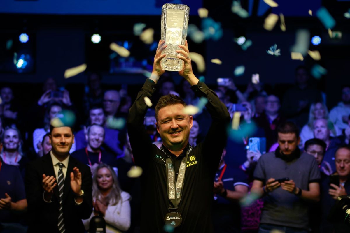 Aufnahme von Kyren Wilson nach dem Gewinn der Northern Ireland Open.