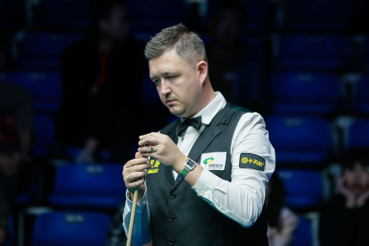 Aufnahme von Kyren Wilson bei den Snooker Wuhan Open.