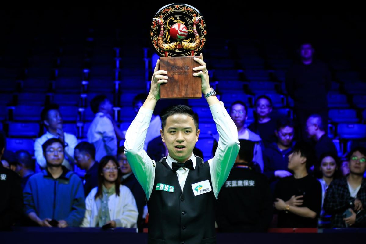 Aufnahme von Xiao Guodong nach dem Sieg der Wuhan Open.