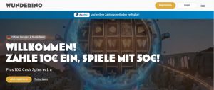 Foto des Willkommensbonus in der Wunderino Online-Spielothek