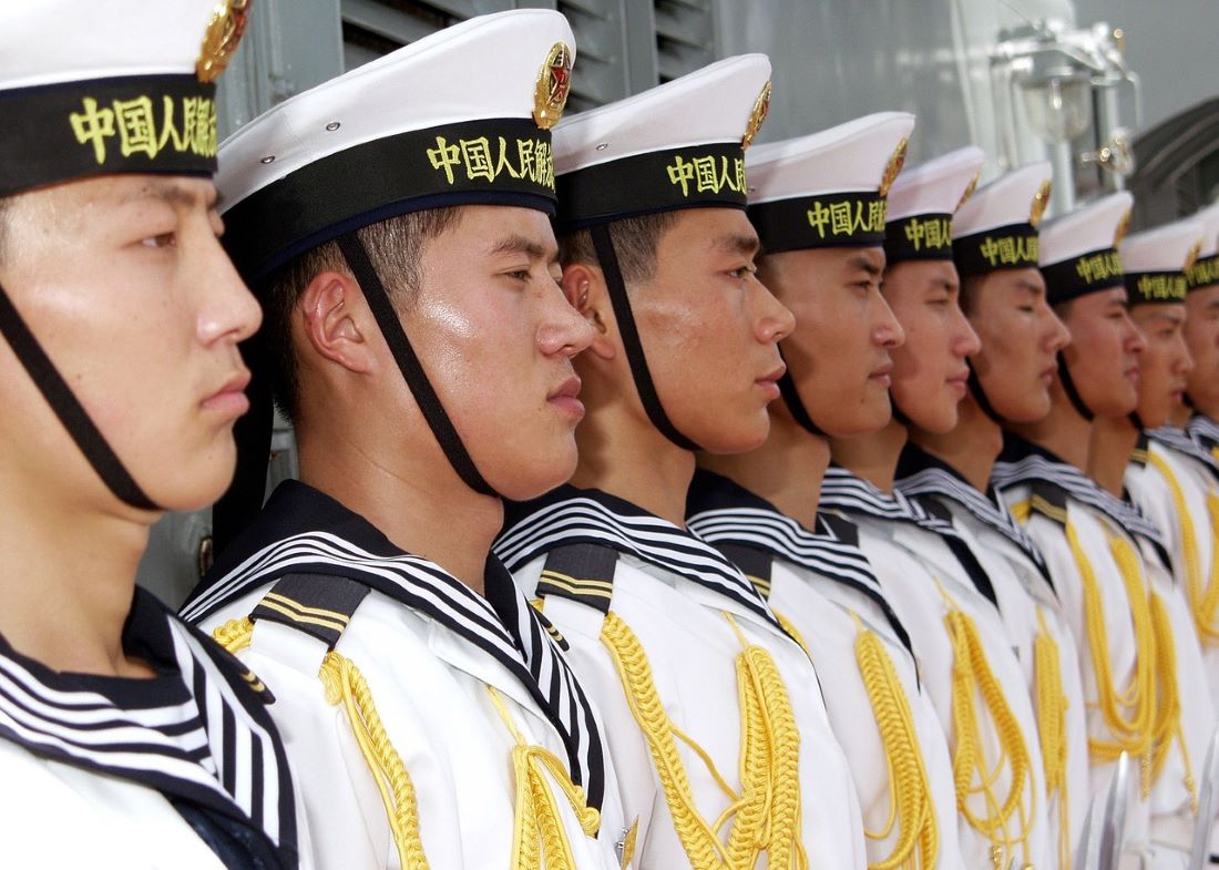 Aufnahme von chinesischen Marine-Soldaten.