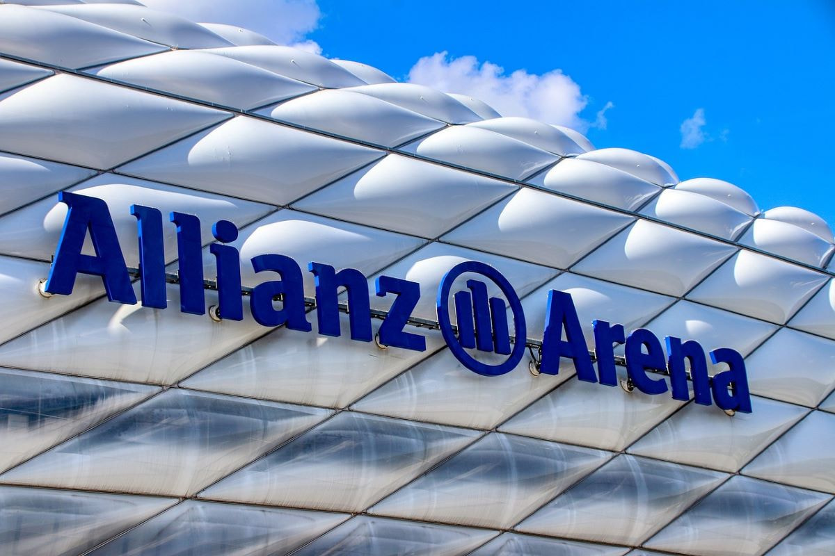 Aufnahme der Allianz Arena in München.