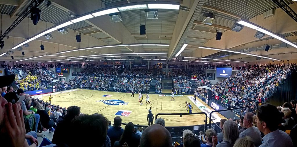 Aufnahme der Inselpark Arena in Hamburg.