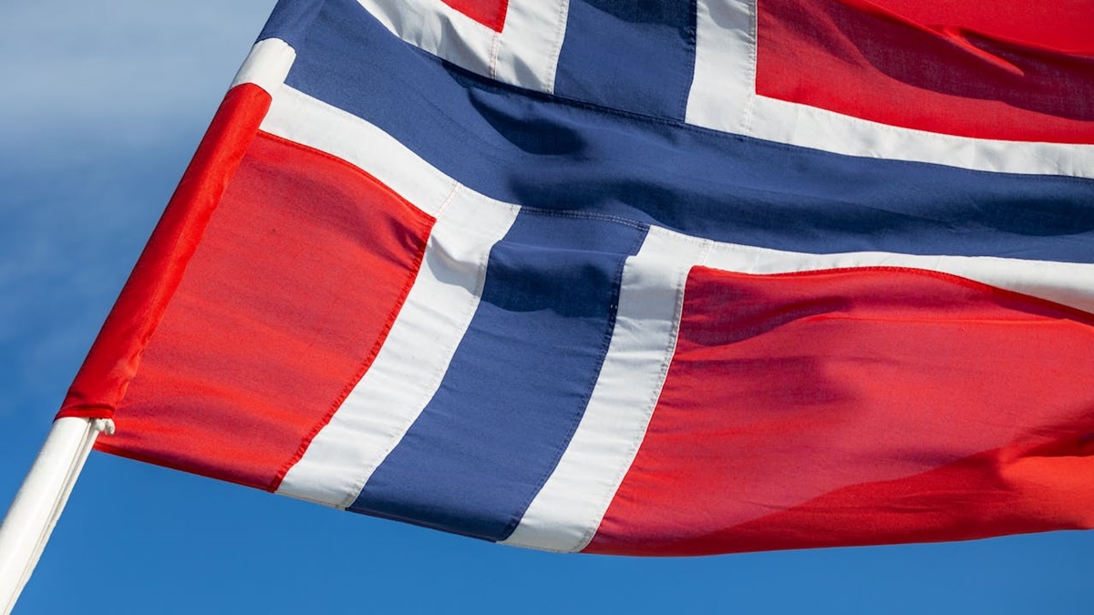 Eine norwegische Flagge