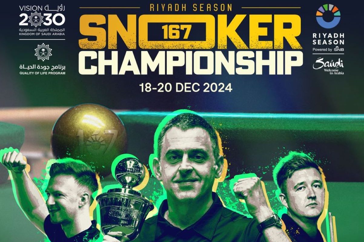 Turnierposter zur Riyadh Season Snooker Championship 2024.