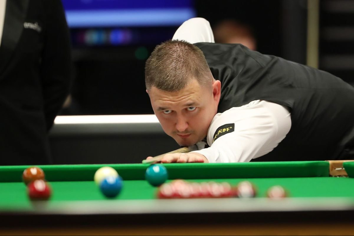 Aufnahme von Kyren Wilson bei den German Masters 2025.