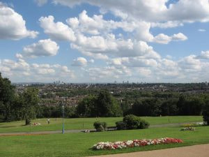 Blick über den Stadtbezirk Haringey vom Alexandra Palace aus.