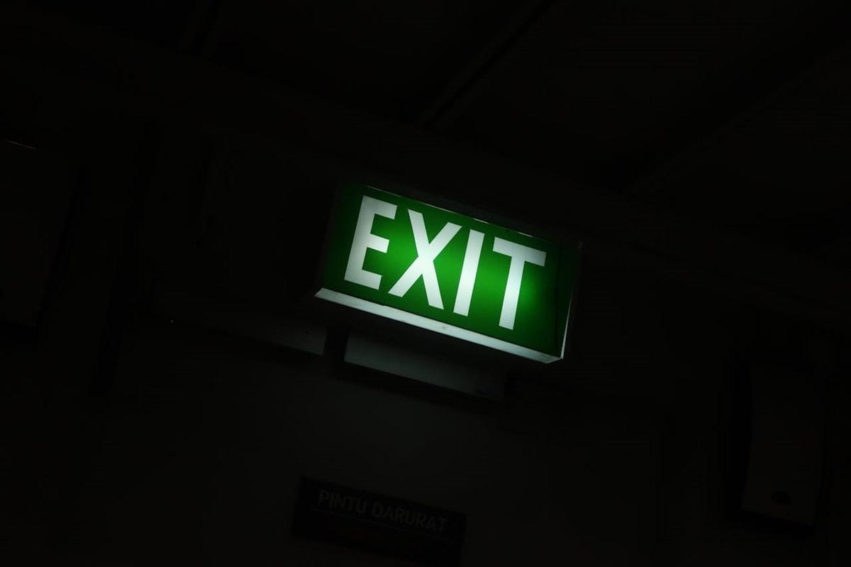 Ein Exit-Schild