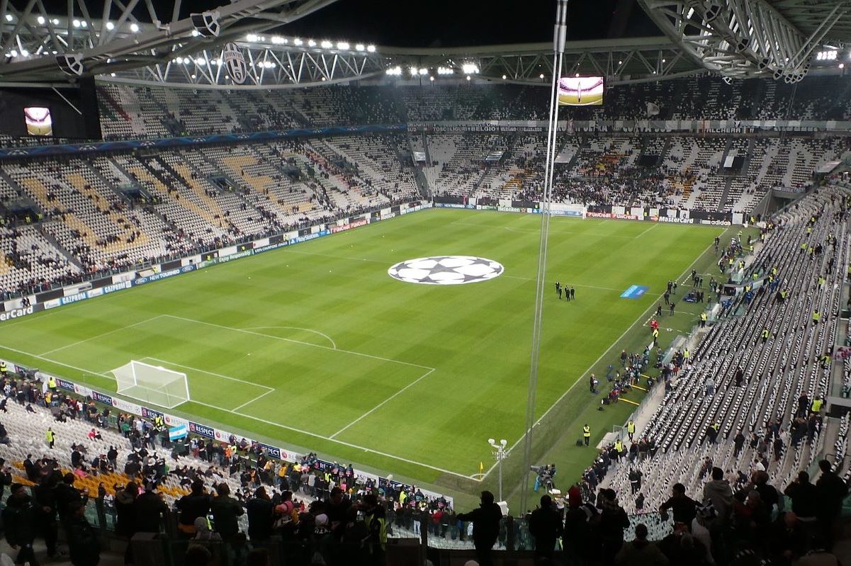 Aufnahme des Stadions von Juventus Turin.