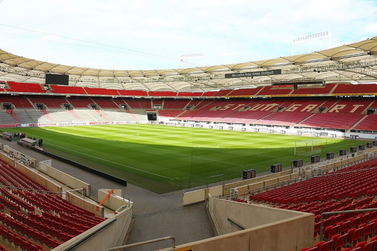 Aufnahme der MHPArena, dem Stadion des VfB Stuttgart.