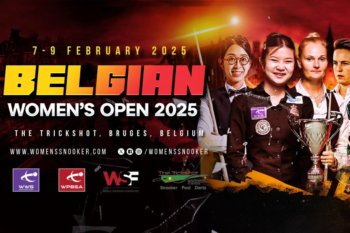 Plakat zu den Snooker Belgian Women’s Open 2025.