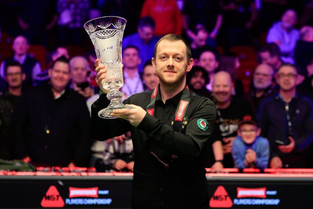 Aufnahme von Mark Allen, dem Vorjahressieger der Players Championship.