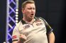 Aufnahme des deutschen Darts-Spielers Martin Schindler nach dem Sieg der Players Championship 8.